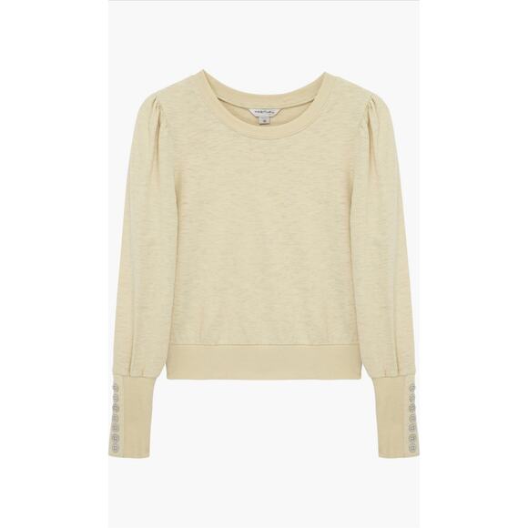 Nordstrom Habitual Girl Button Accent Longsleeved Cotton Top Size 12 NWT - Picture 1 of 8